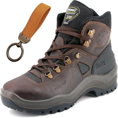 Grisport ALPINE HIKE Herren Wanderschuhe wasserdicht Gritex-Membran Trekkingschuhe rutschfeste Unterseite, Dakar Braun, 42 EU von Grisport