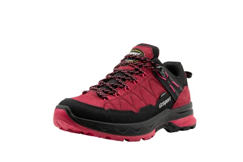 Grisport Cross Evolution Tras Damen,Frauen,Trekkingschuhe,Trailrunning-Schuhe,Wanderhalbschuhe,wasserabweisend,Gritex, Rubin/Black, EU 38 von Grisport