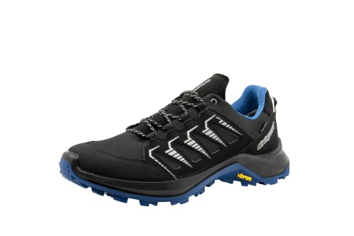 Grisport Cross Evolution Tras Herren,Männer,Trekkingschuhe,Trailrunning-Schuhe,Wanderhalbschuhe,wasserabweisend,Gritex, Black/Acqua, EU 41 von Grisport