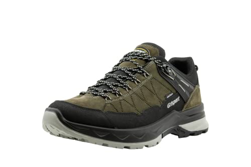 Grisport Cross Evolution Tras Herren,Männer,Trekkingschuhe,Trailrunning-Schuhe,Wanderhalbschuhe,wasserabweisend,Gritex, Olive/Black, EU 44 von Grisport