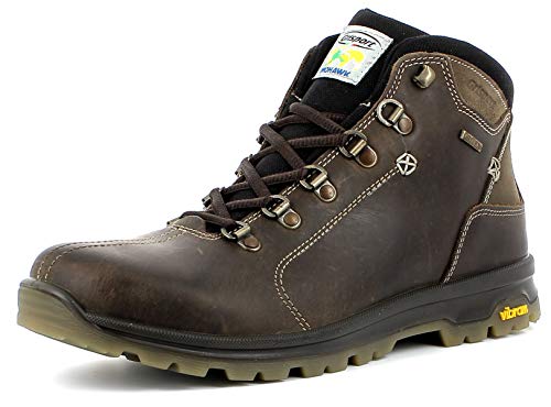 Grisport Defender,Damen und Herren,Unisex Wanderstiefel,Trekkingstiefel,wasserabweisend,stabile Vibram Sohle,hochwertiges Nubukleder,Dunkelbraun,37 von Grisport