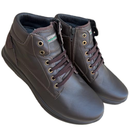 Grisport Elegante Stadtschuhe ZIPPED Schuhe mit Reißverschluss und wasserdichtem Leder GRITEX herausnehmbare Einlegesohle Active-Boden, T Moro Avon, 46 EU von Grisport