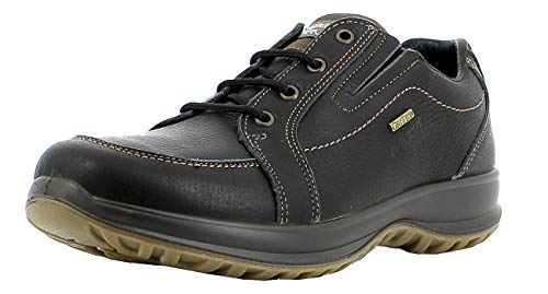 Grisport Sneaker Low,Männer,Herren Halbschuh,robust, wasserdicht, atmungsaktiv, hochwertiges Rindsleder, perforierte anatomische Fußbett,Schwarz/Braun, 41 von Grisport