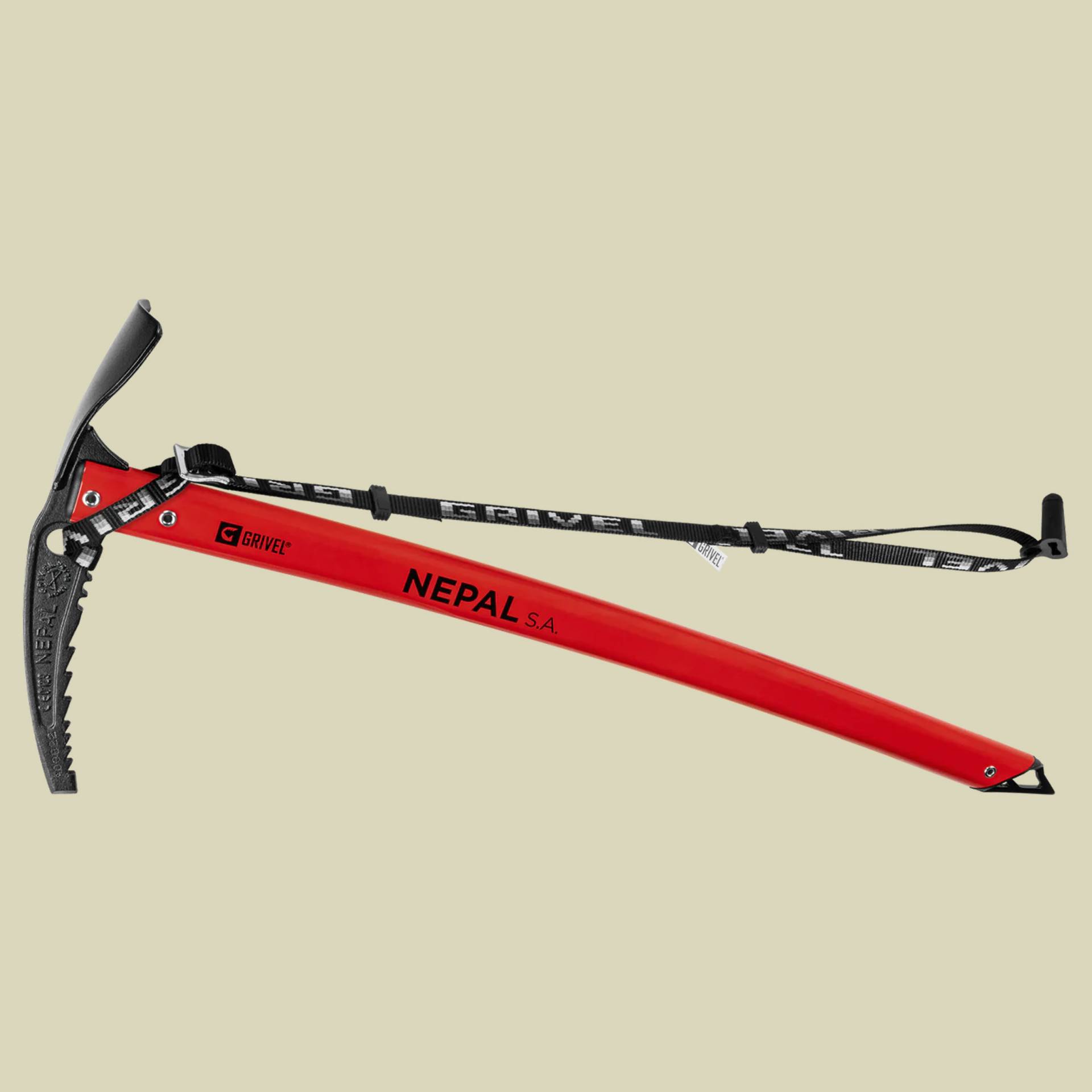 Nepal SA Eispickel 66 cm rot- Farbe red von Grivel