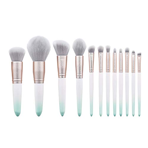 Griwiuiowe 12 StüCk Make-Up Pinsel Set Powder Foundation Lidschatten Lip Contour Concealer Smudge BüRste Werkzeug von Griwiuiowe