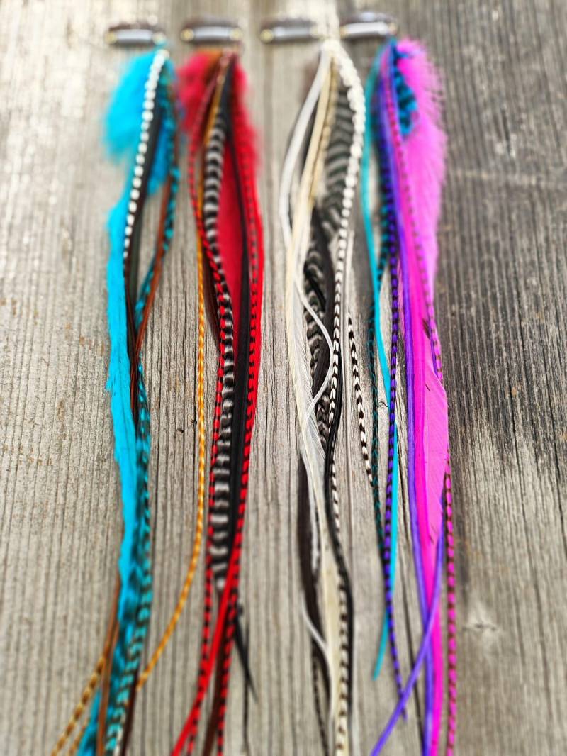 Clipin Feder Extensions - Breit Wähle Deine Farbe von GrizzlyExtensions