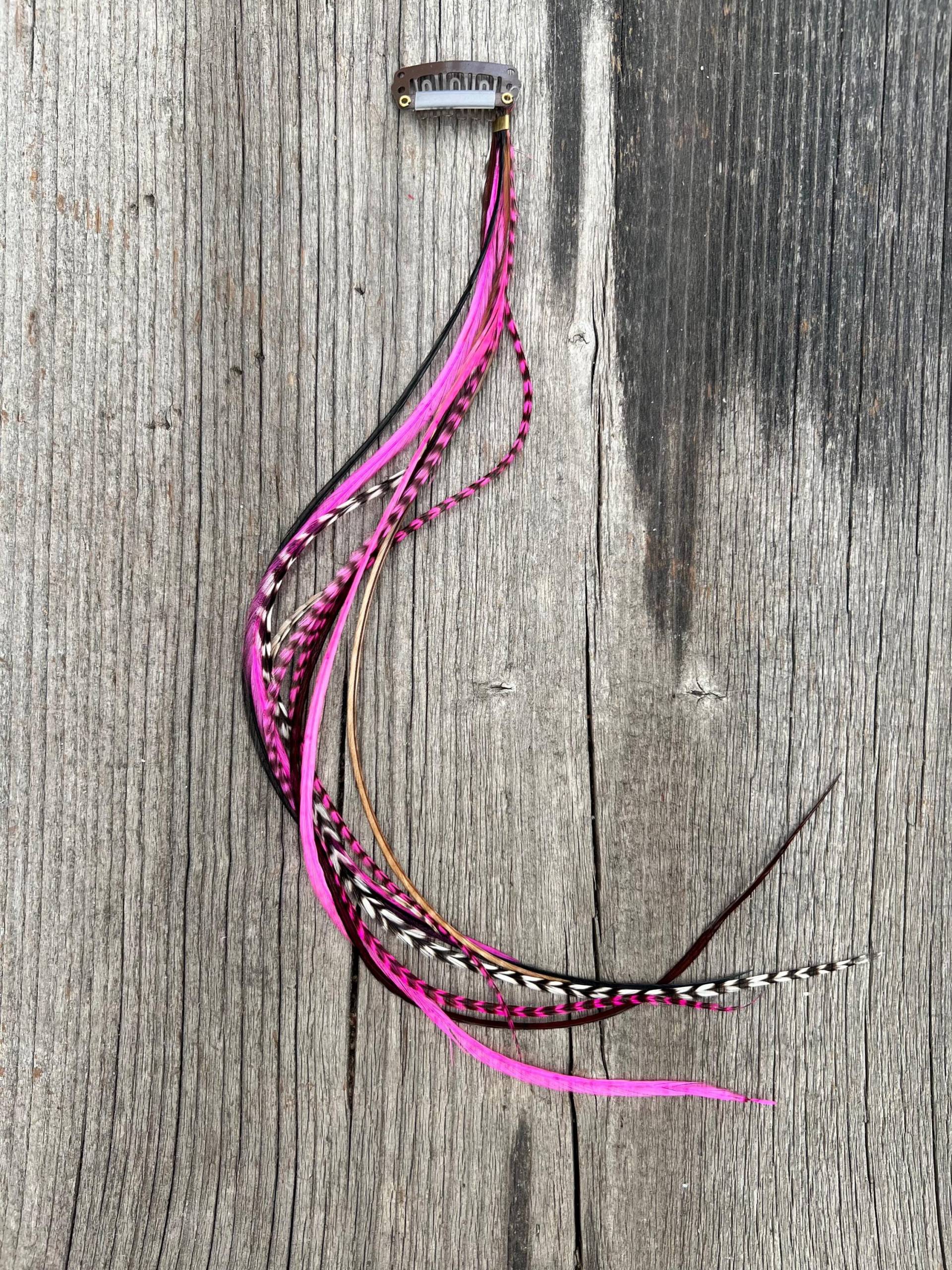 Clipin Feder Extensions - Schmal Wähle Deine Farbe von GrizzlyExtensions