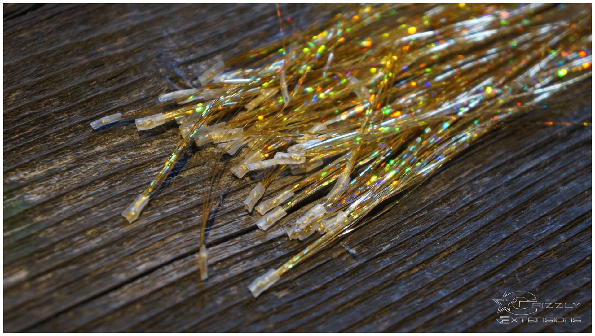 Gleam Shine Extensions #glitzer Gold# von GrizzlyExtensions