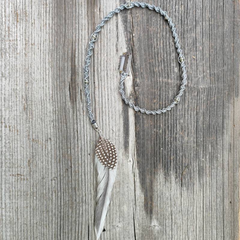 Makramee Clip Unikat 38 von GrizzlyExtensions