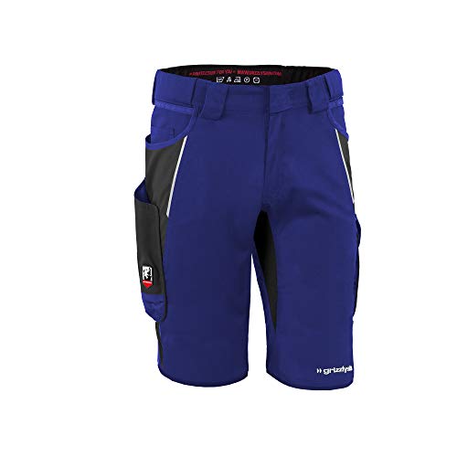 Grizzlyskin Arbeitsshorts Kornblau/Schwarz N64 - Unisex Workwear Kurze Arbeitshose für Männer und Damen, Cordura Schutzhose von Grizzlyskin