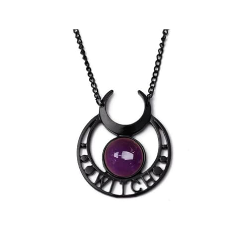 Gothic Moon Halskette für Frauen Schwarz Mond Halskette Halloween Halbmond Halskette, Moderate type, Metall, Kein Edelstein von Grmpt