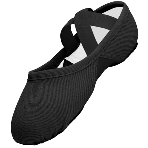 GroYolan Elastische Ballettschuhe für Kinder Damen, Ballettschläppchen Leichte Tanzschuhe atmungsaktives Mesh-Futter Split Sohle für Yoga Ballett Tanz Gymnastik EU 25-44 von GroYolan