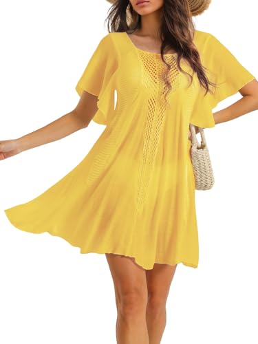 GroYolan Damen Strandkleid Boho Bikini Badeanzug Cover Up Häkelt Sommerkleider Luftig Strandponcho Kleid Bademode Strand GroYolan Damen Strandkleid Boho Bikini Badeanzug Cover Up Häkelt Sommerkleider Luftig Strandponcho Kleid Bademode Strand von GroYolan