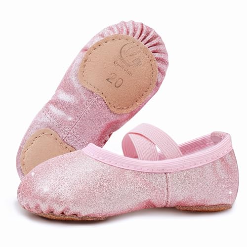 GroYolan Glitzer Mädchen Ballettschuhe Ballettschläppchen Kinder Ballerina Tanzschuhe für Tanz Performance Gymnastik von GroYolan