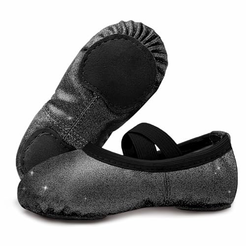 GroYolan Glitzer Mädchen Ballettschuhe Ballettschläppchen Kinder Ballerina Tanzschuhe für Tanz Performance Gymnastik von GroYolan