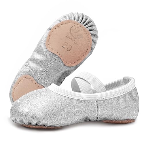 GroYolan Glitzer Mädchen Ballettschuhe Ballettschläppchen Kinder Ballerina Tanzschuhe für Tanz Performance Gymnastik von GroYolan