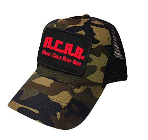 Patch Trucker Cap ACAB Acht Cola Bier Jungle Camo von Grobe Jungs