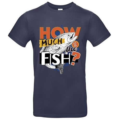 How Much is The Fish? Herren T-Shirt Funshirt Fun Scooter Navy Größe L von Grobe Jungs