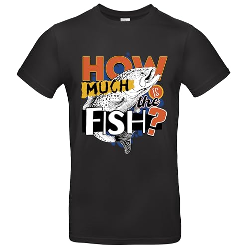 How Much is The Fish? Herren T-Shirt Funshirt Fun Scooter Schwarz Größe L von Grobe Jungs