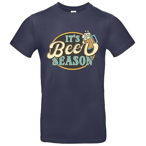 It's Beer Season Oktoberfest Herren T-Shirt Maß Trinken Navy Größe M von Grobe Jungs