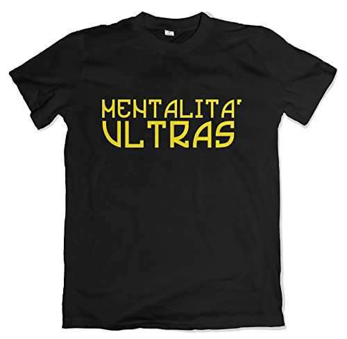 Mentalita Ultras Herren T-Shirt Ultras Fussball Shirt Schwarz Größe 3XL von Grobe Jungs