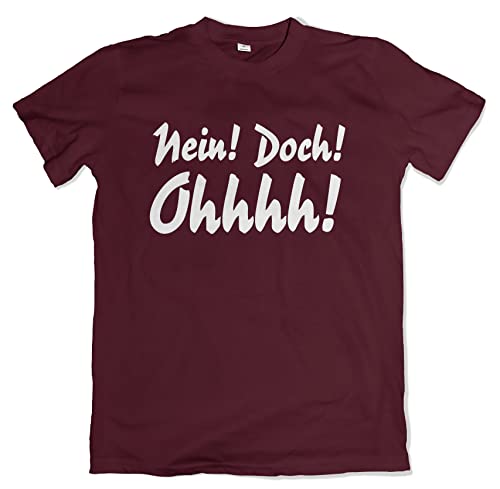 Nein! Doch! Ohhhhh! Herren T-Shirt Fun Shirt Louis de Funès Burgundy Größe XL von Grobe Jungs
