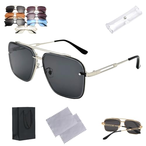 Upliftjoys Sunglasses,Upliftjoys Retro Gradient Sunglasses,Metal Frame,Uv400 Protection (B) von Grolomo