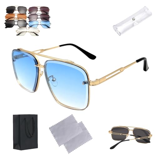 Upliftjoys Sunglasses,Upliftjoys Retro Gradient Sunglasses,Metal Frame,Uv400 Protection (C) von Grolomo