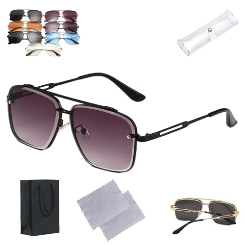 Upliftjoys Sunglasses,Upliftjoys Retro Gradient Sunglasses,Metal Frame,Uv400 Protection (D) von Grolomo