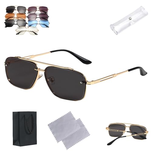 Upliftjoys Sunglasses,Upliftjoys Retro Gradient Sunglasses,Metal Frame,Uv400 Protection (G) von Grolomo