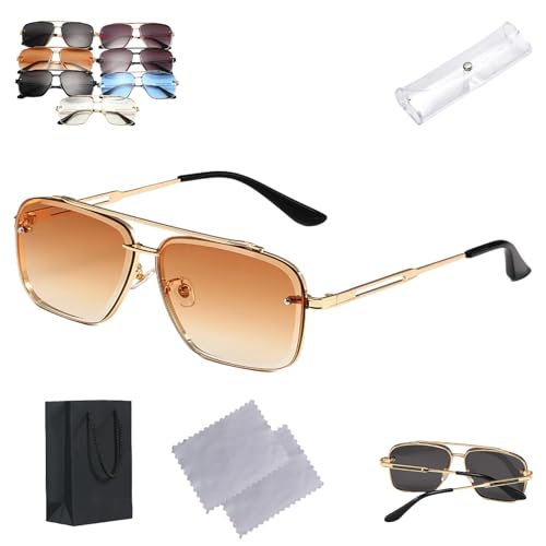 Upliftjoys Sunglasses,Upliftjoys Retro Gradient Sunglasses,Metal Frame,Uv400 Protection (I) von Grolomo