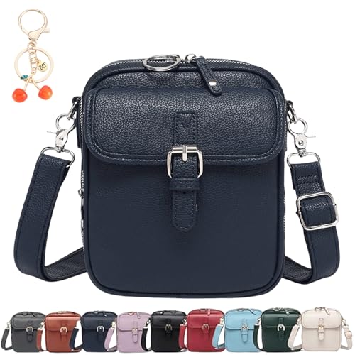 Urvashi Crossbody Leather Bag,Urvashi Collaboraten Retro Double-Layer Large Capacity Mini Crossbody Bags (H) von Grolomo