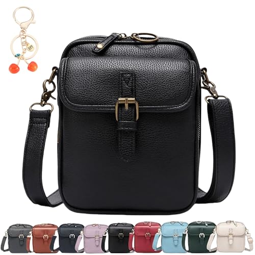 Urvashi Crossbody Leather Bag,Urvashi Collaboraten Retro Double-Layer Large Capacity Mini Crossbody Bags (I) von Grolomo