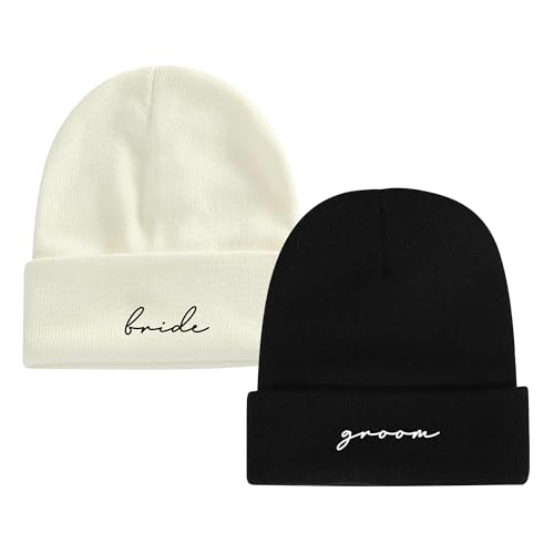 GroomBrideGifts Pärchen-Geschenke, Beanie-Mütze, Hochzeit, für Paare, XZ-Groom Bride, Einheitsgröße von GroomBrideGifts