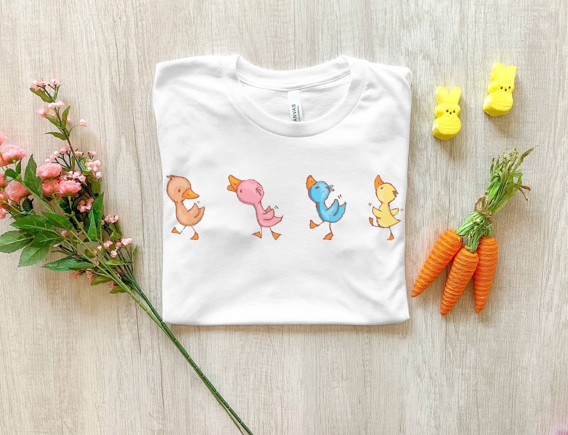 Peeps Shirt, Ostern T-Shirt, Shirt Für Frauen, Süße Osterhemden, Comfort Farben Damen Frühling Mode, Enten von GrooveApparelCo