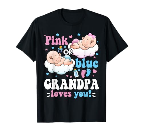 Rosa oder Blau Opa Loves You Baby Gender Reveal Groovy T-Shirt Rosa oder Blau Opa Loves You Baby Gender Reveal Groovy T-Shirt von Groovy Baby Gender Reveal Pink or Blue Funny