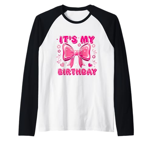 Groovy It's My Birthday Girls Women Teens Coquette Bow Bday Raglan Groovy It's My Birthday Girls Women Teens Coquette Bow Bday Raglan von Groovy Birthday Bow Tees for Girls and Teens