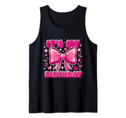 Groovy It's My Birthday Girls Women Teens Coquette Bow Bday Tank Top Groovy It's My Birthday Girls Women Teens Coquette Bow Bday Tank Top von Groovy Birthday Bow Tees for Girls and Teens