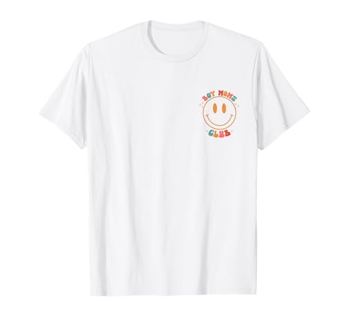 Groovy Boy Mom Club Retro Cool Moms Club vorne und hinten T-Shirt von Groovy Boy Moms Club Front & Back Apparel