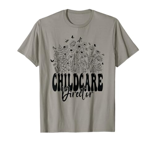 Florales Kinderbetreuungs-T-Shirt mit Wildblumen-Grafik für Damen T-Shirt Florales Kinderbetreuungs-T-Shirt mit Wildblumen-Grafik für Damen T-Shirt von Groovy Childcare Director Retro Wildflower Gifts