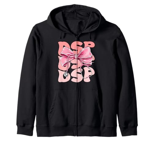 DSP Week Day for Women Pink Coquette Bow Cute Stethoskop Kapuzenjacke DSP Week Day for Women Pink Coquette Bow Cute Stethoskop Kapuzenjacke von Groovy Coquette DSP for Cute and Funny Nurses