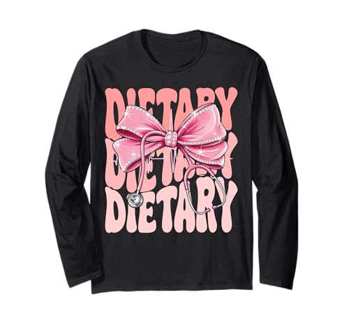 Dietary Week Day for Women Pink Coquette Bow Stethoskop Langarmshirt Dietary Week Day for Women Pink Coquette Bow Stethoskop Langarmshirt von Groovy Coquette Dietary for Cute and Funny Nurses
