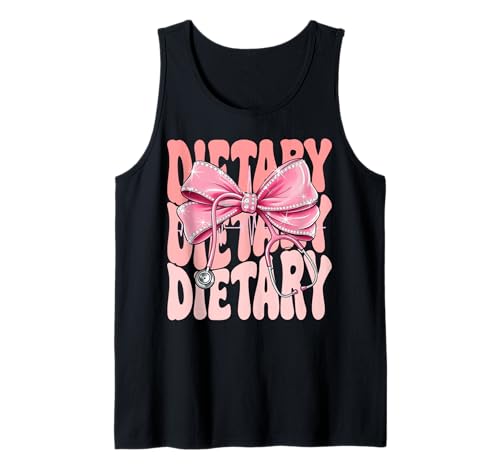 Dietary Week Day for Women Pink Coquette Bow Stethoskop Tank Top Dietary Week Day for Women Pink Coquette Bow Stethoskop Tank Top von Groovy Coquette Dietary for Cute and Funny Nurses