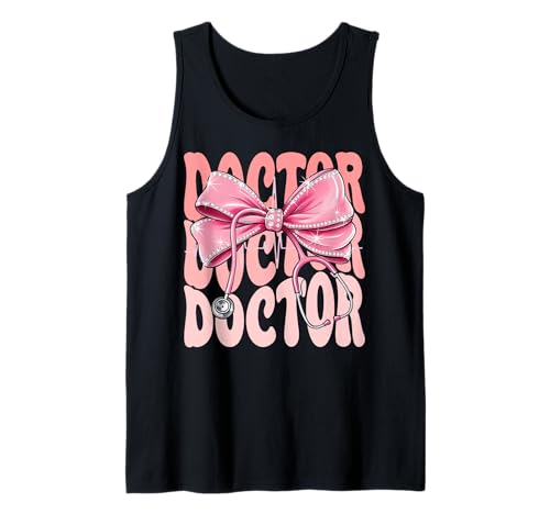 Doctor Week Day for Women Pink Coquette Bow Stethoskop Tank Top Doctor Week Day for Women Pink Coquette Bow Stethoskop Tank Top von Groovy Coquette Doctor for Cute and Funny Nurses