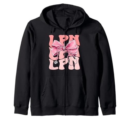 LPN Week Day Stethoskop für Damen, niedliches Kokettenschleifen-Stethoskop, Rosa Kapuzenjacke LPN Week Day Stethoskop für Damen, niedliches Kokettenschleifen-Stethoskop, Rosa Kapuzenjacke von Groovy Coquette LPN for Cute and Funny Nurses
