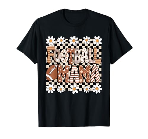 Retro Groovy Fußball Mama Mama Herbst Herbst T-Shirt Retro Groovy Fußball Mama Mama Herbst Herbst T-Shirt von Groovy Football Mama Fall