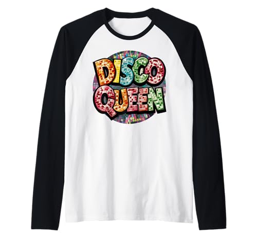 Disco Queen Party Retro 70er Jahre Dance Night Fever Damen Party Raglan Disco Queen Party Retro 70er Jahre Dance Night Fever Damen Party Raglan von Groovy Gal Boutique Queen of the dance Floor