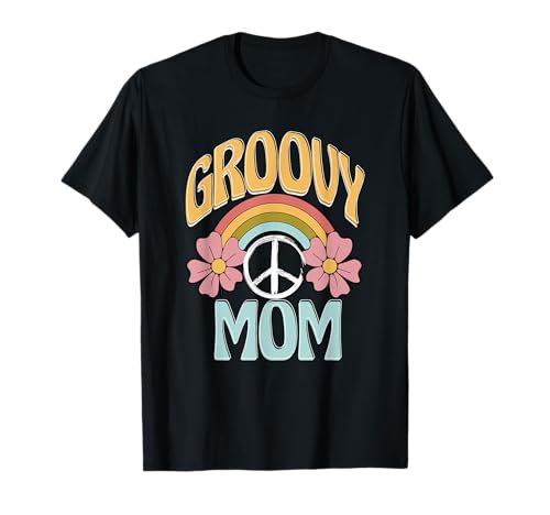 Groovy Mom für Retro Hippie Damen Mutter T-Shirt Groovy Mom für Retro Hippie Damen Mutter T-Shirt von Groovy Mom Family Pregnancy Women
