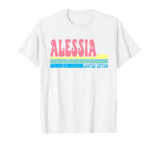 ALESSIA Name Personalisierte Süße Idee Groovy Women ALESSIA T-Shirt von Groovy Personalized Apparel for Women.