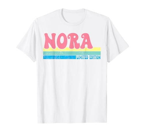 NORA Name Personalisierte Süße Idee Groovy Women NORA T-Shirt von Groovy Personalized Apparel for Women.